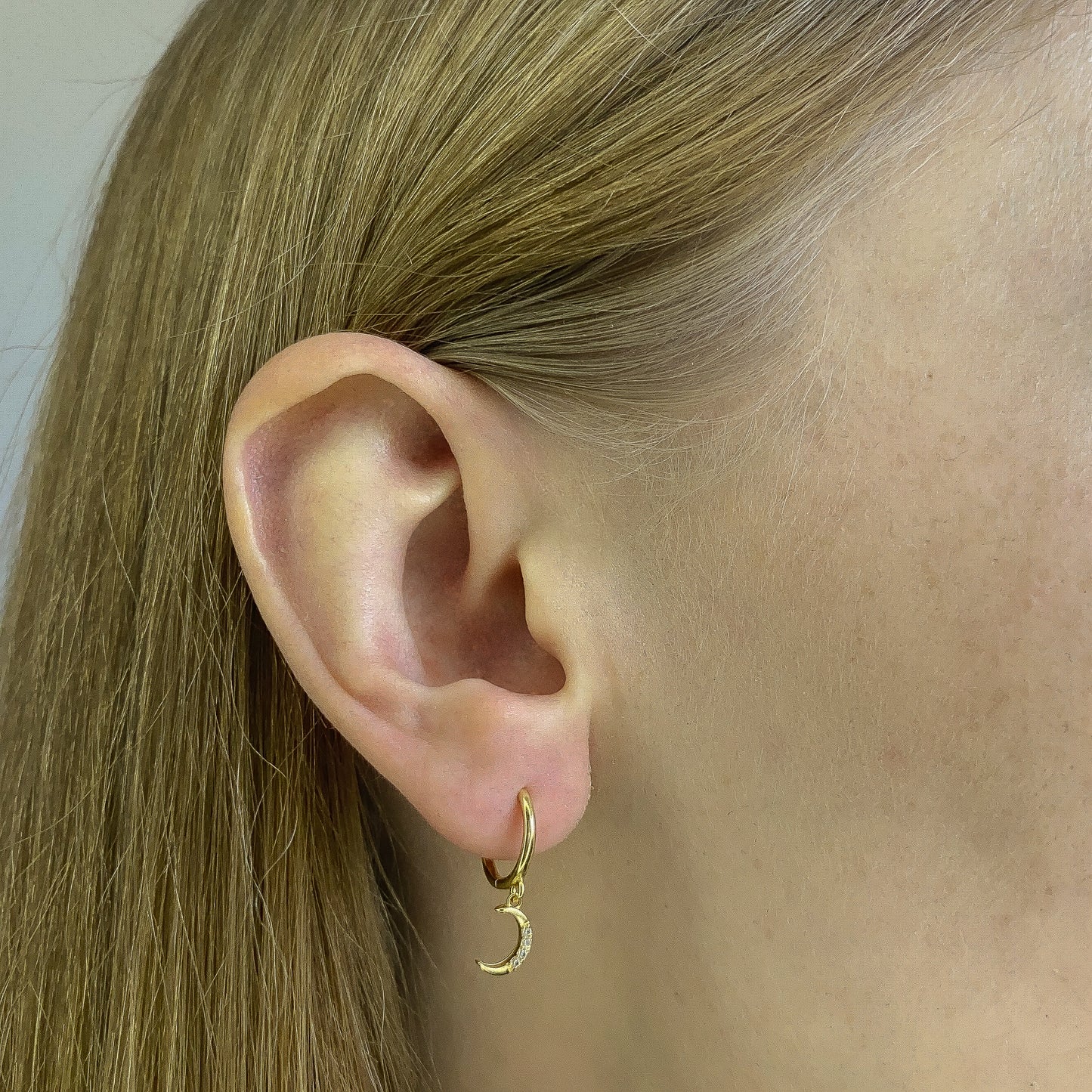 Sidabrinės auksuotos rinkutės "Star & Moon"