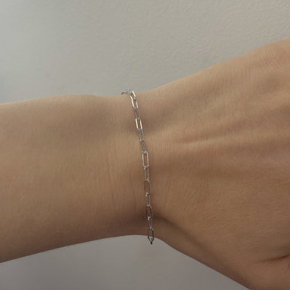 Sidabrinė rodžiuota apyrankė "Chain"