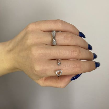 Sidabrinis bantukas su cirkoniais