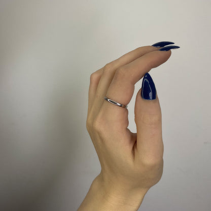 Sidabrinis rodžiuotas 2mm žiedas