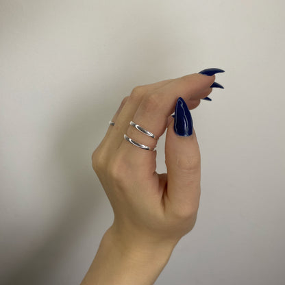 2mm storio sidabrinis žiedas