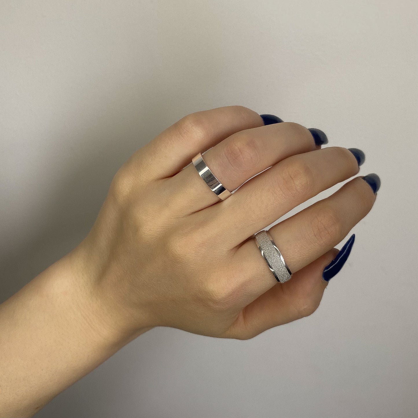 Sidabro žiedas 6mm "SANDBLAST"