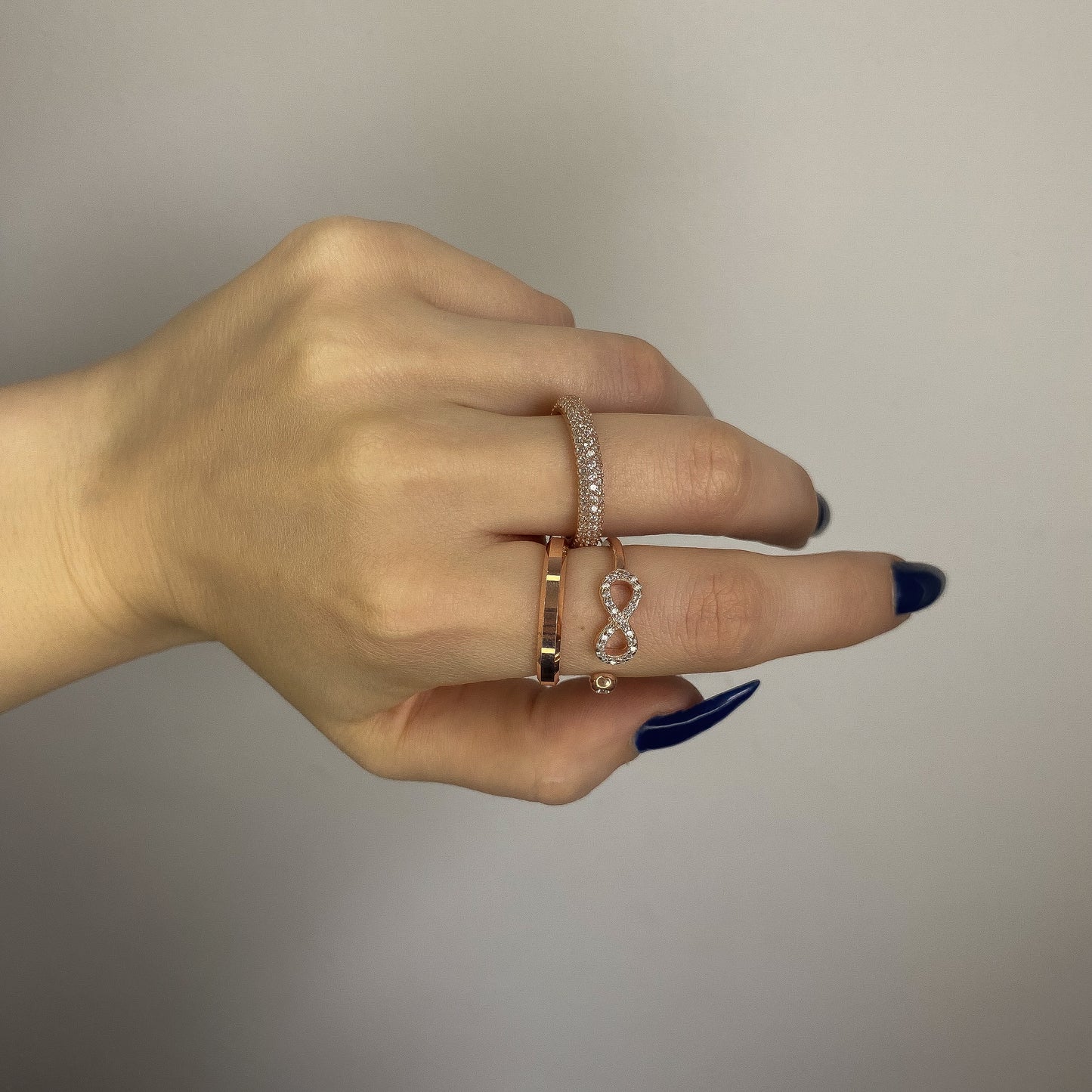 3mm paauksuotas briaunuotas žiedelis