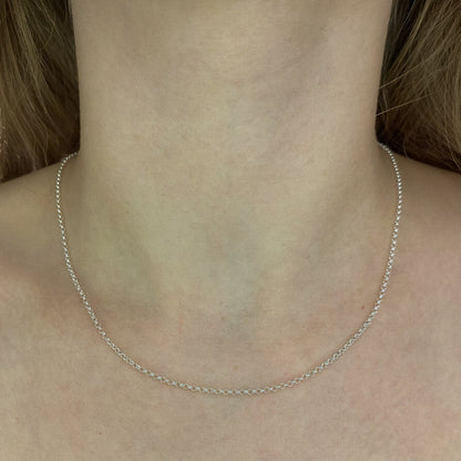 2-4,5 g  40-70 cm  sidabrinė grandinėlė "Rolo"