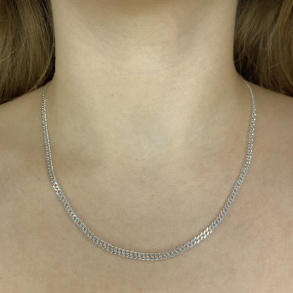 7,9-9,6g sidabrinė grandinėlė "Rombo" 50-60 cm