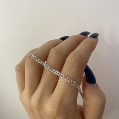 7,9-9,6g sidabrinė grandinėlė "Rombo" 50-60 cm