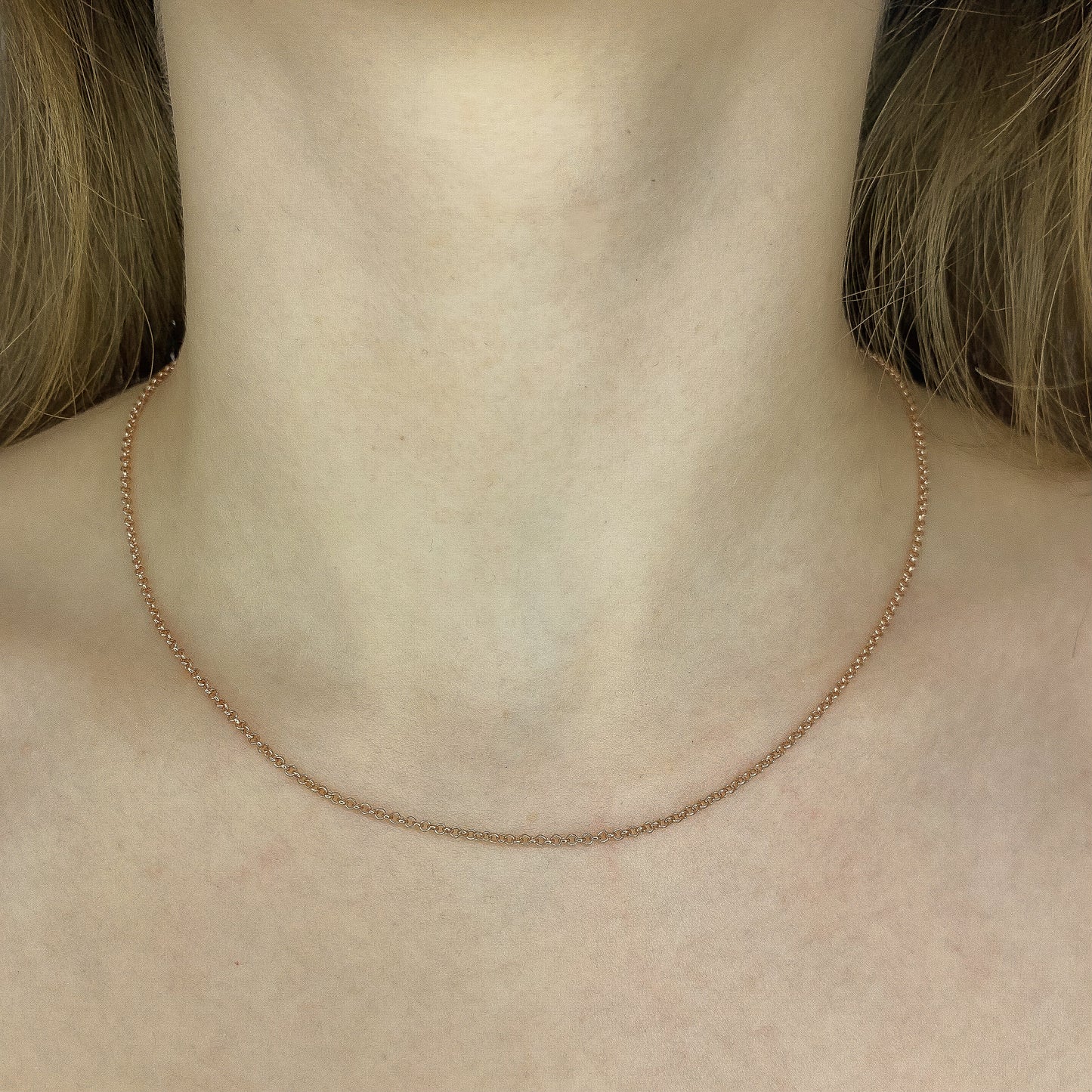 40-70 cm 2-3,5 g paauksuota sidabrinė grandinėlė "Rolo"