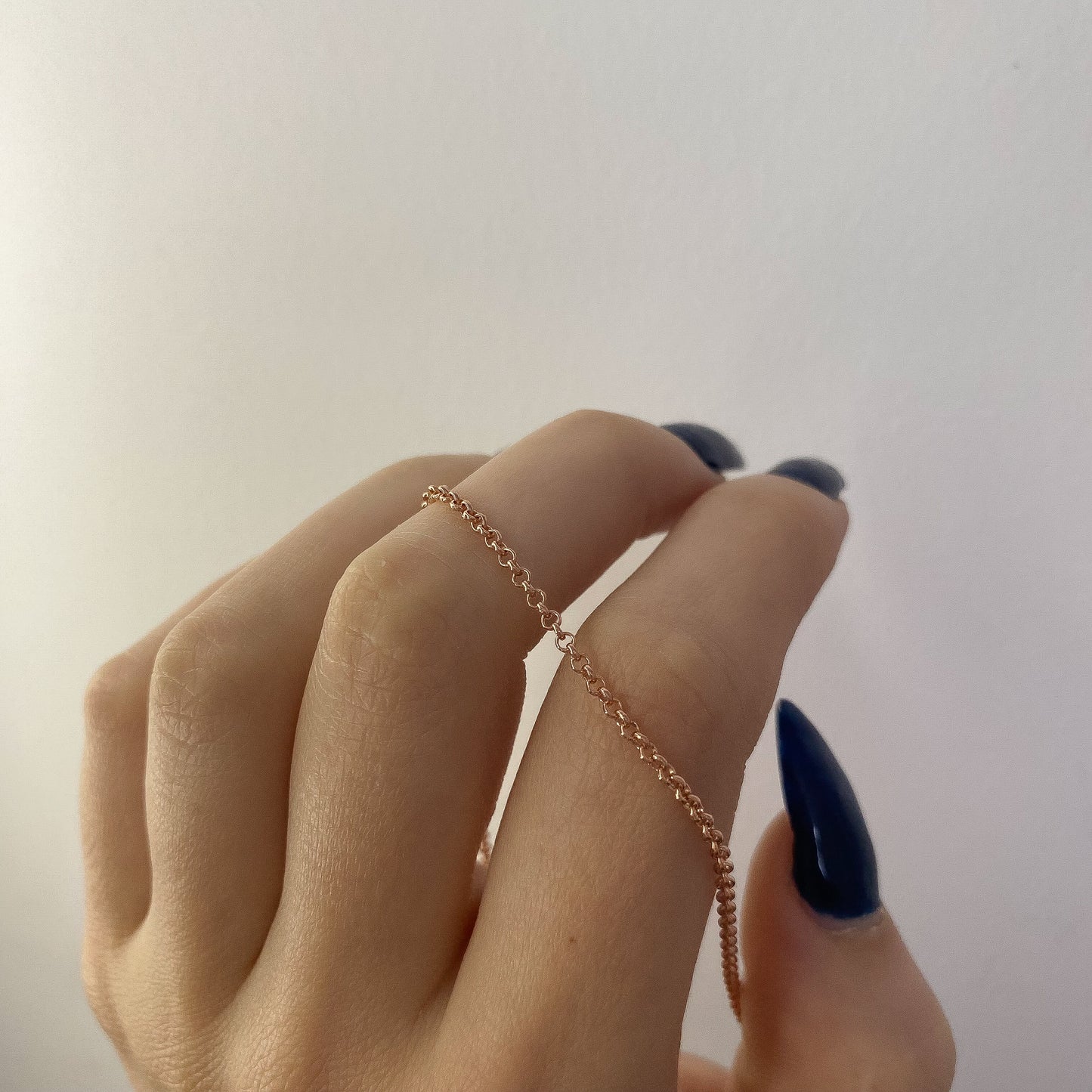 40-70 cm 2-3,5 g paauksuota sidabrinė grandinėlė "Rolo"