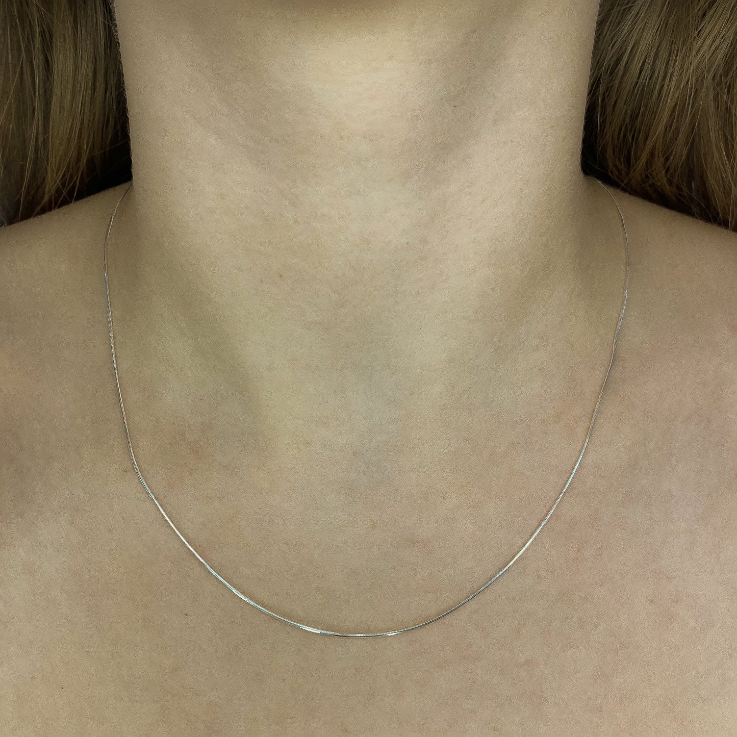 40-55 cm sidabrinė grandinėlė "Diamond Cut Snake"