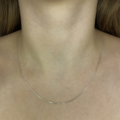 40-55 cm sidabrinė grandinėlė "Diamond Cut Snake"