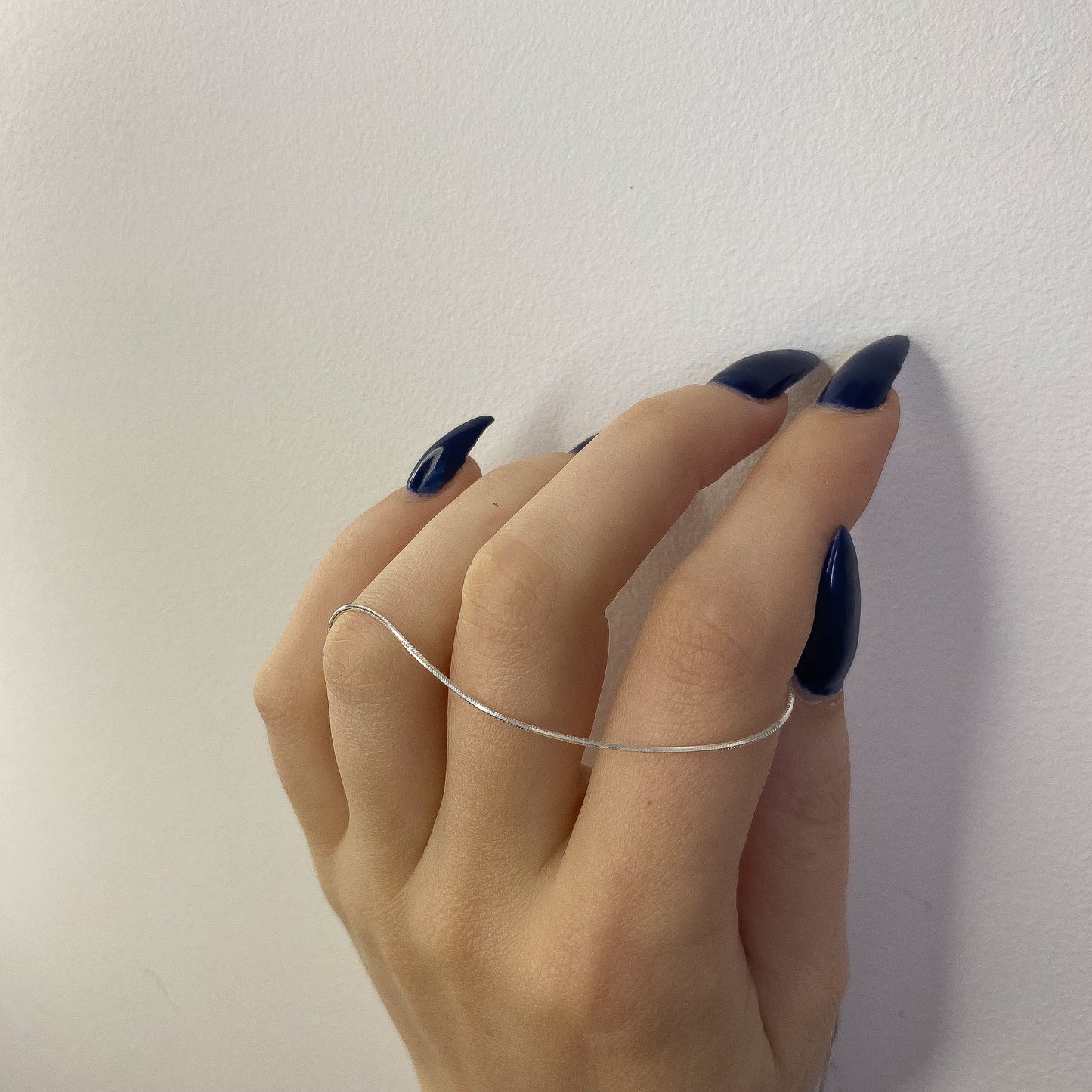 40-55 cm sidabrinė grandinėlė "Diamond Cut Snake"