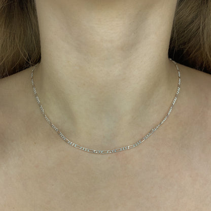 3,4-5,9g sidabrinė grandinėlė "Figaro" 40-70cm