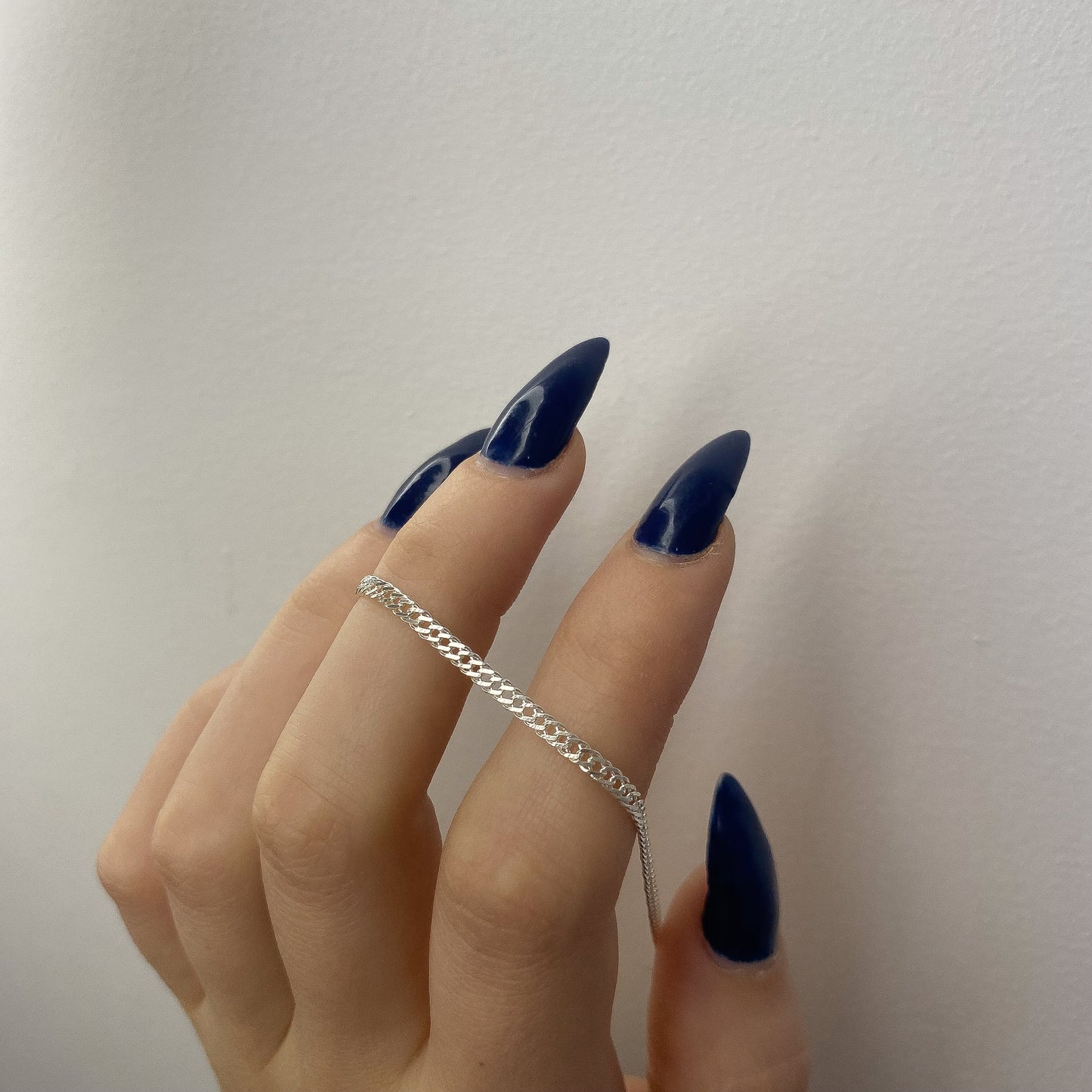 2,9-4,3g sidabrinė grandinėlė "Rombo" 40-60 cm