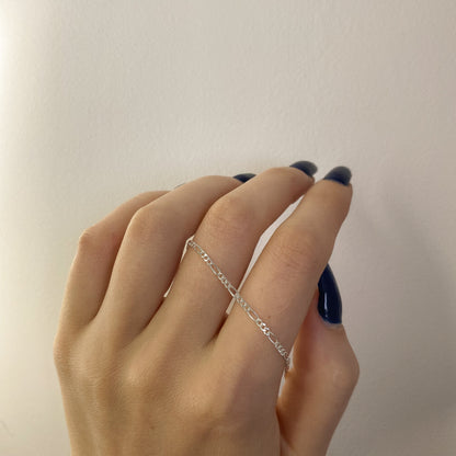 2,5-4,5g sidabrinė grandinėlė "Figaro" 40-70cm