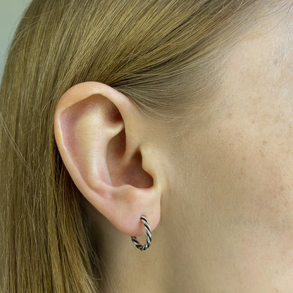 1,2 - 3,5 cm oksiduoto sidabro suktos rinkutės