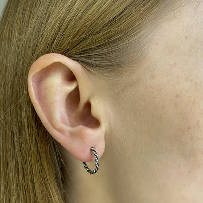 1,2 - 3,5 cm oksiduoto sidabro suktos rinkutės