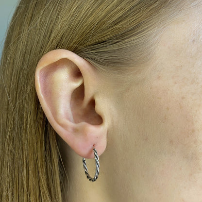 1,2 - 3,5 cm oksiduoto sidabro suktos rinkutės