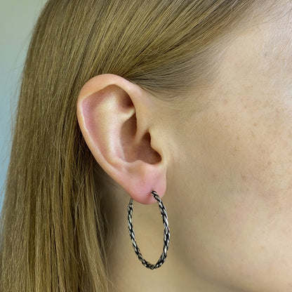 1,2 - 3,5 cm oksiduoto sidabro rinkutės