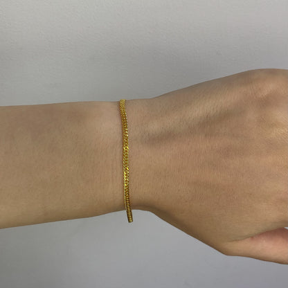 1,6 g sidabrinė auksuota apyrankė Rombo