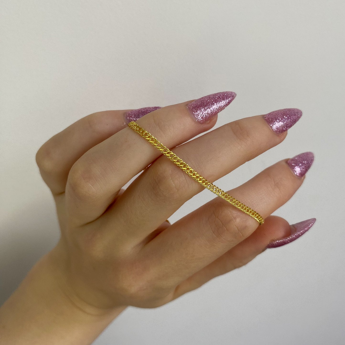 1,6 g sidabrinė auksuota apyrankė Rombo