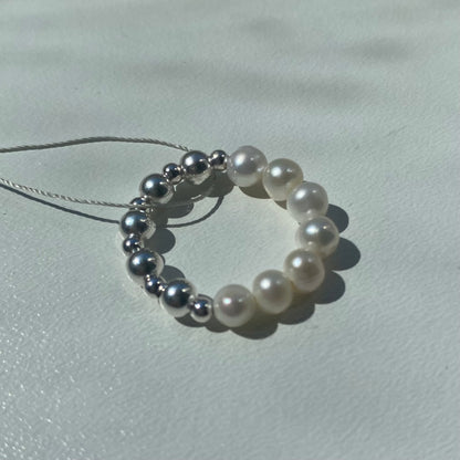 perlas ¦ žiedas su tikrais perliukais