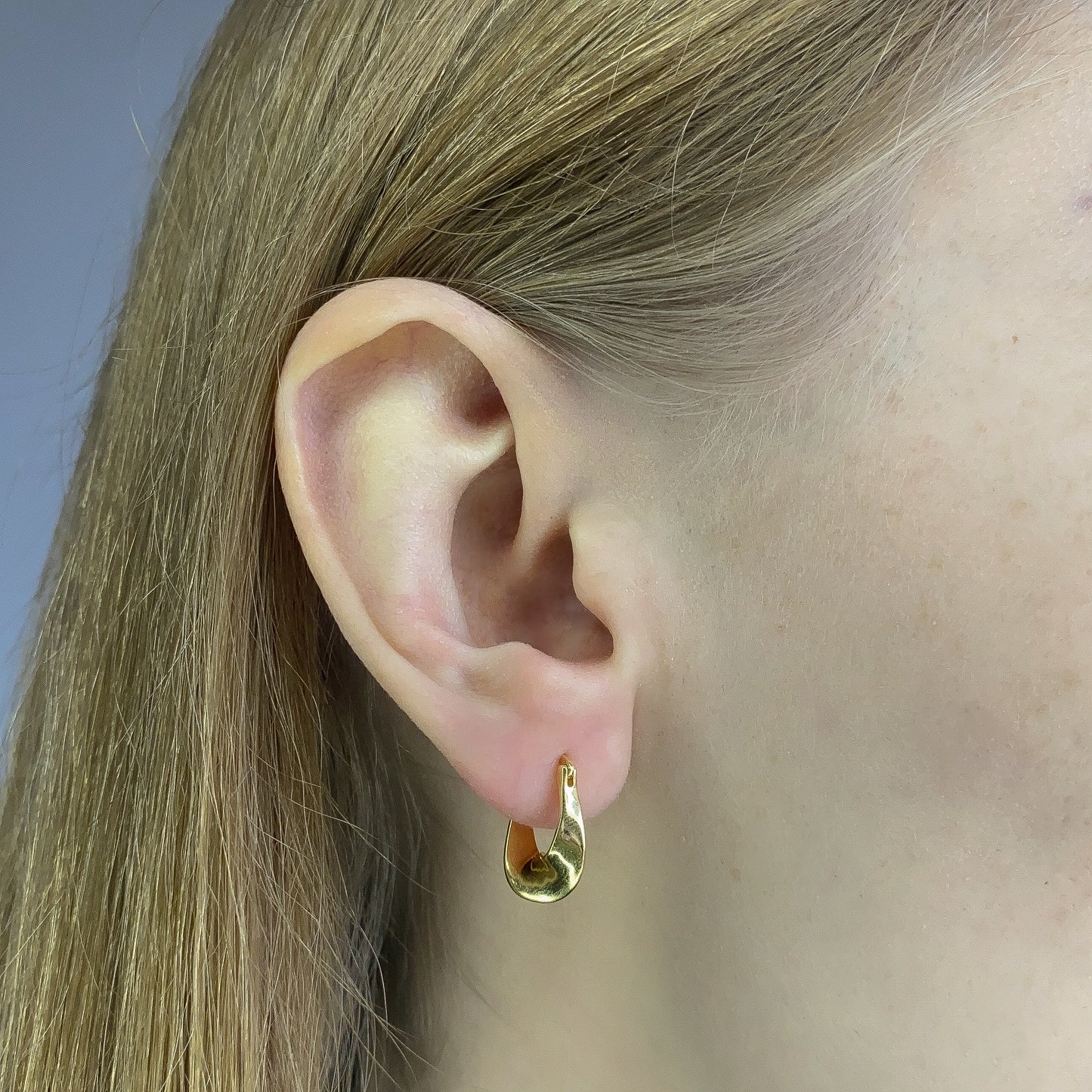 Sterling Silver Rhodium Plated English Lock Earrings