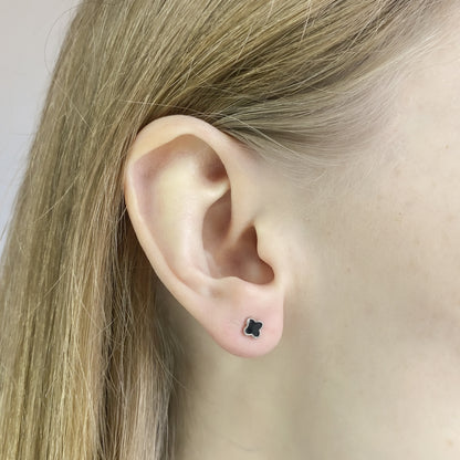 Sidabriniai rodžiuoti vinukai "Dobilas"