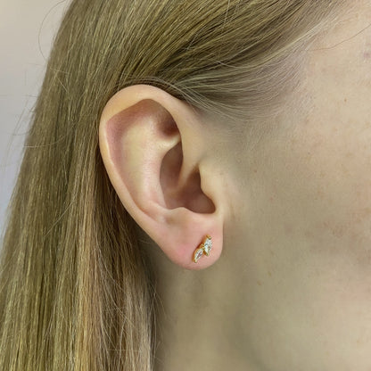 Sidabriniai auskarai su cirkoniais