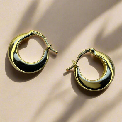 Sidabriniai auksuoti auskarai anglišku užsegimu