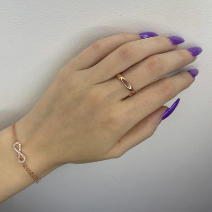 Sidabrinė paauksuota apyrankė su begalybe