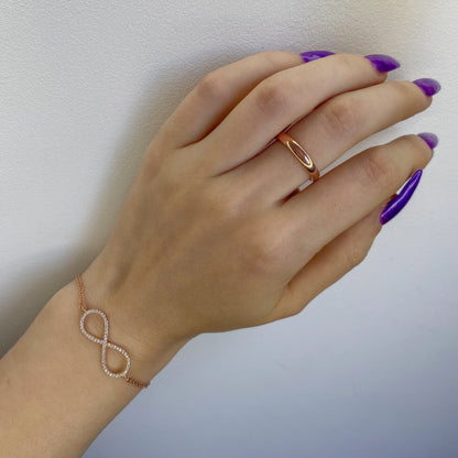 Paauksuota apyrankė "Begalybė" su cirkoniais