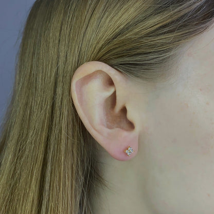 Sidabriniai užsukami vinukai "Gėlytės"