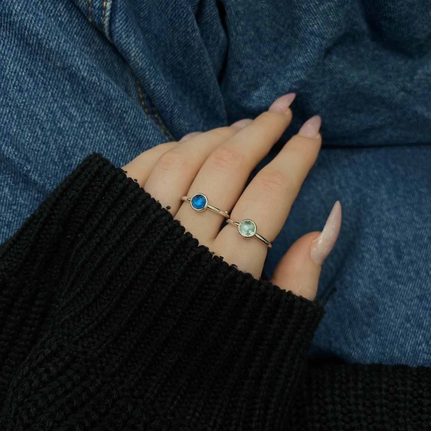 Sterling Silver Various Colours CZ Ring