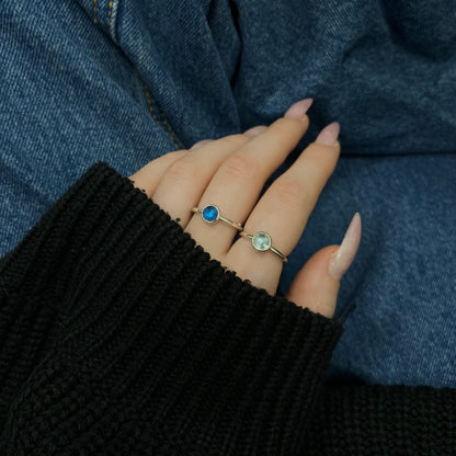 Sterling Silver Various Colours CZ Ring