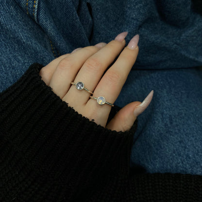 Sterling Silver Various Colours CZ Ring