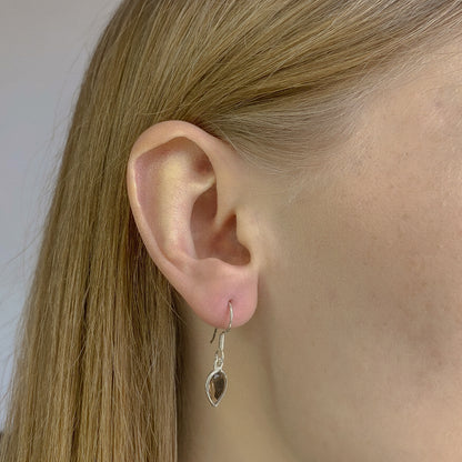 Sterling Silver Smoky Quartz Drop Earrings