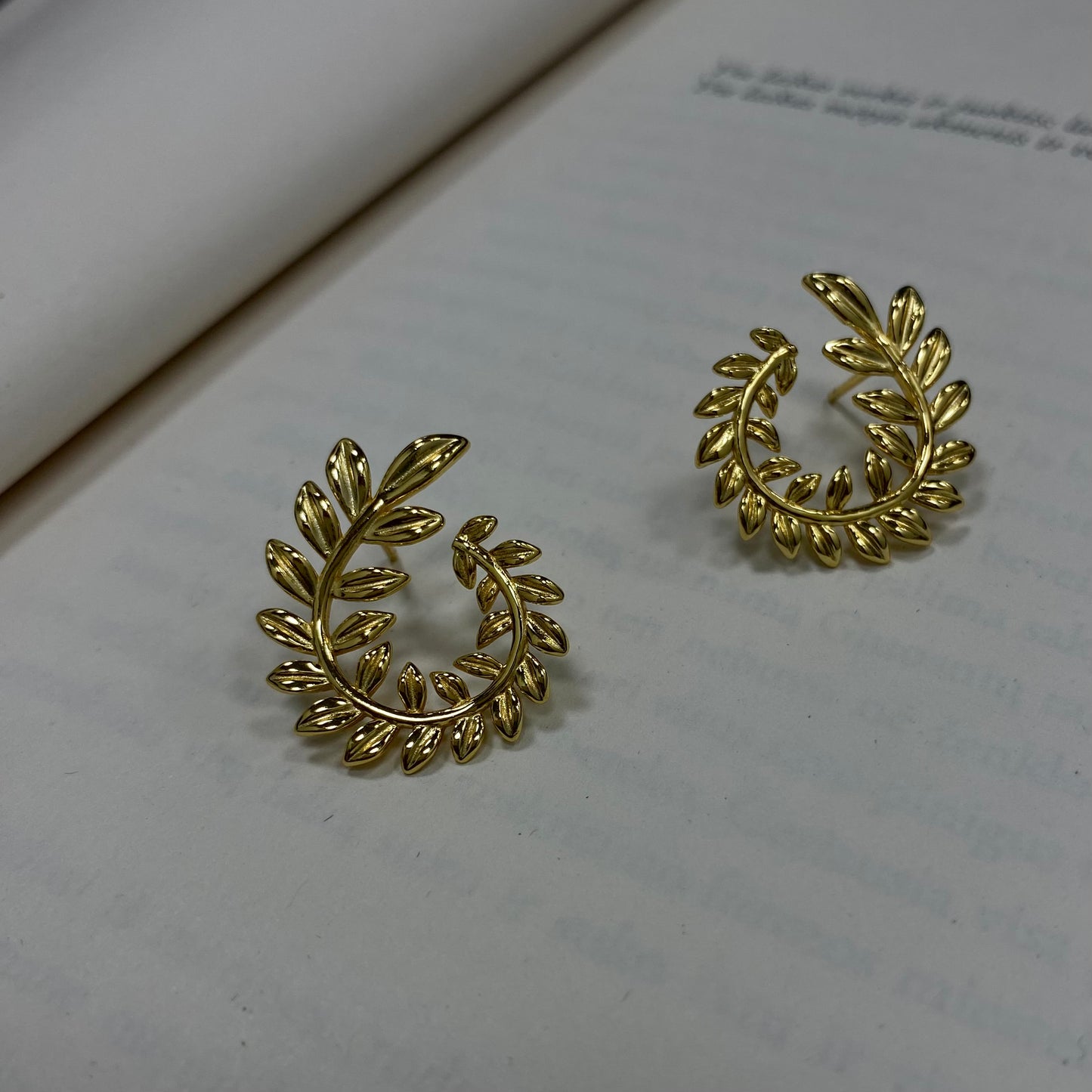 Sterling Silver Gold Plated Crown Stud Earrings