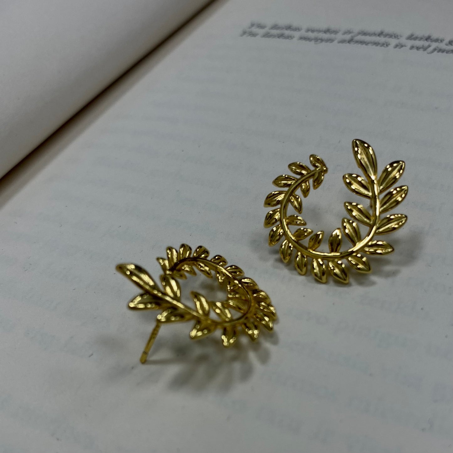 Sterling Silver Gold Plated Crown Stud Earrings