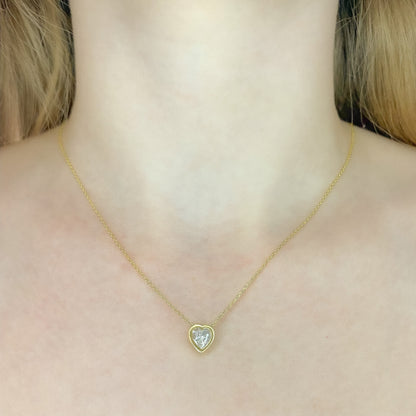 Sidabrinė auksuota širdelė su grandinėle