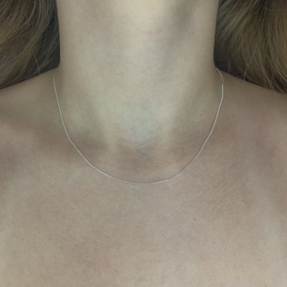 Sidabrinė 40 - 50 cm grandinėlė "Curb"