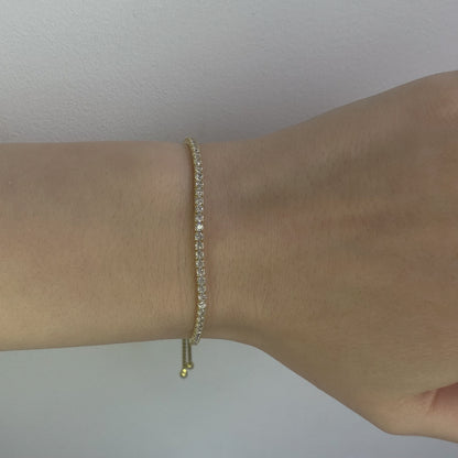 Sidabrinė auksuota apyrankė Tennis 2 mm