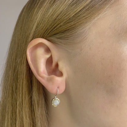 Sterling Silver Moonstone Drop Earrings
