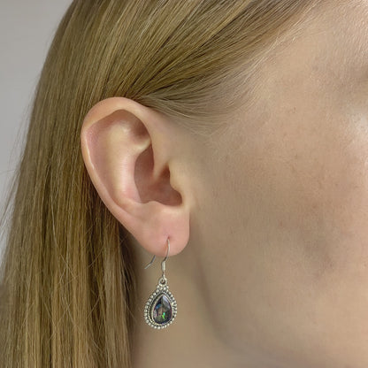 Sterling Silver Mystic Topaz Drop Earrings