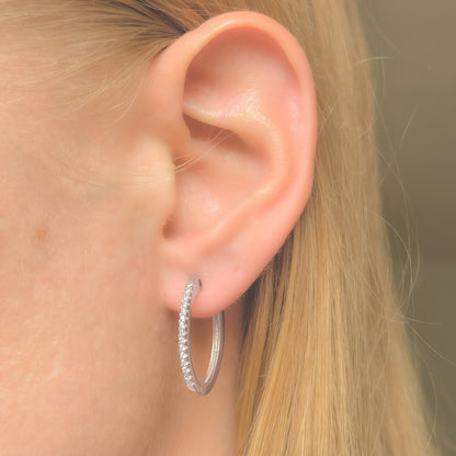 1,2 - 2,5 cm sidabrinės rodžiuotos rinkutės su cirkoniais