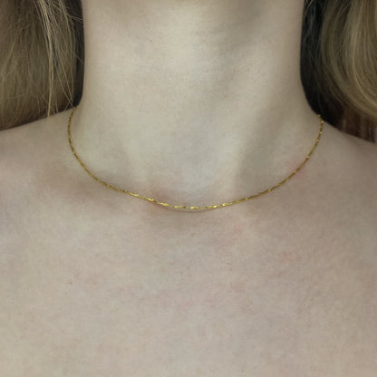 Sidabrinė auksuota 40 - 45 cm grandinėlė "Ingot"