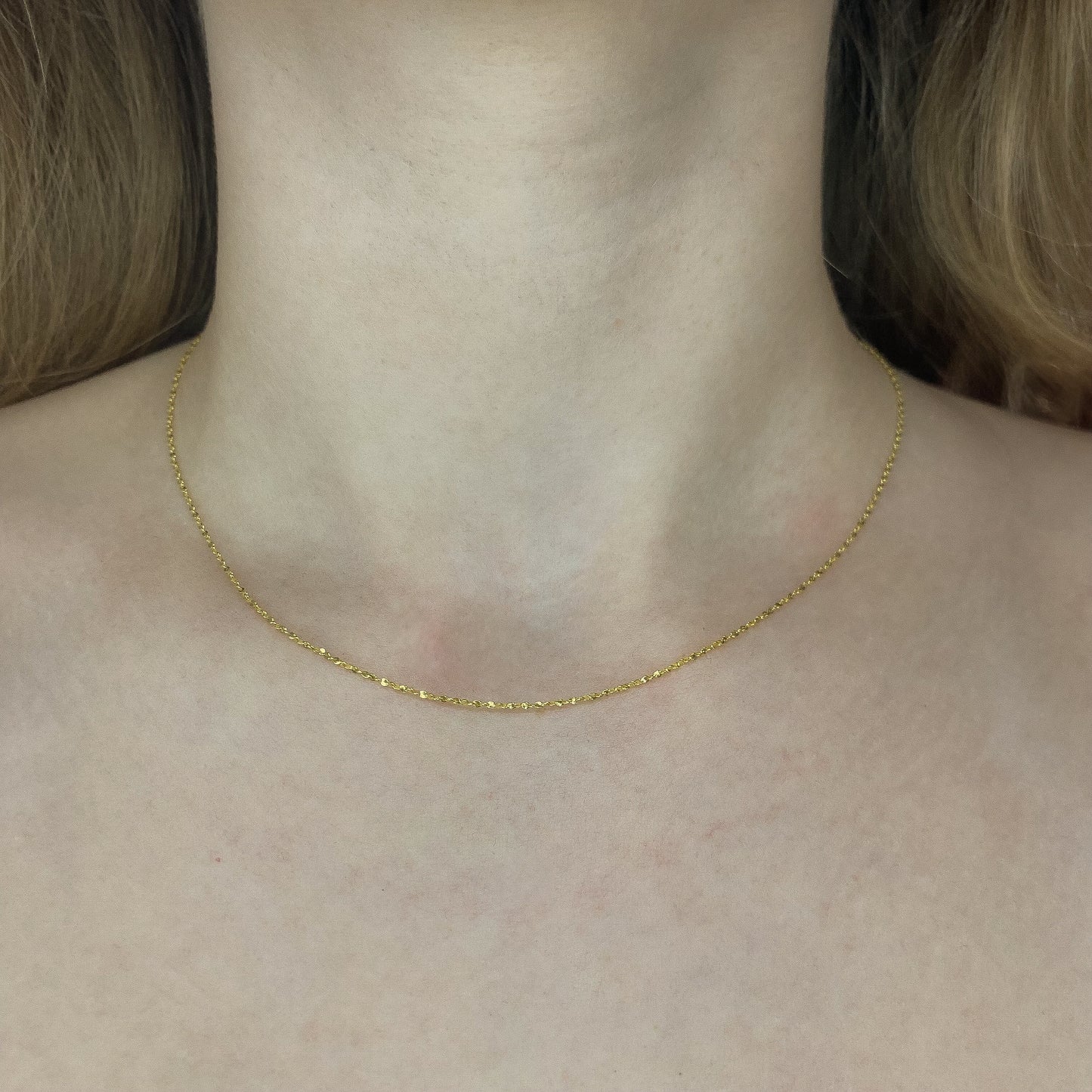 Sidabrinė auksuota grandinėlė "Starry"