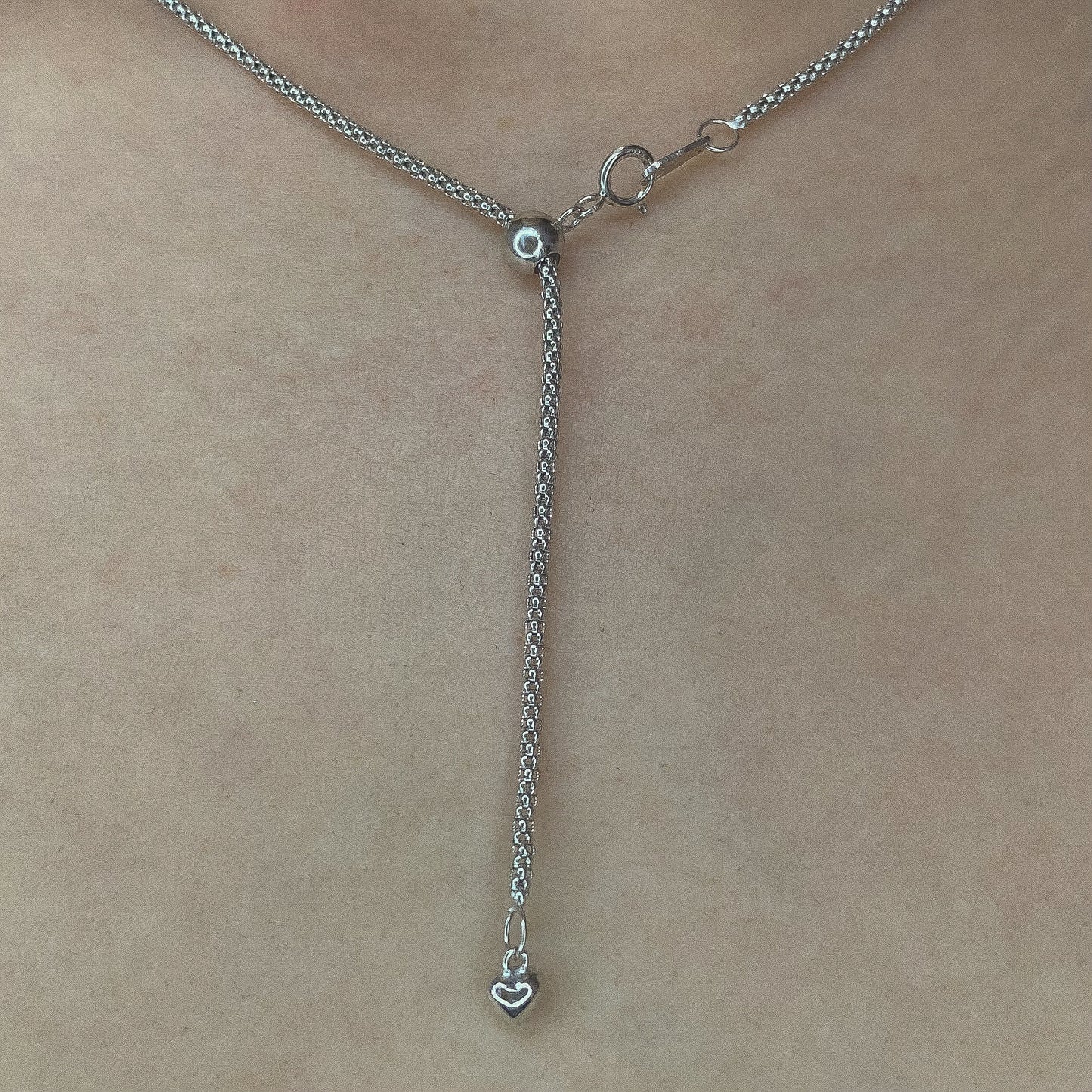 Sidabrinės 55 cm Coreana pynimo grandinėlės