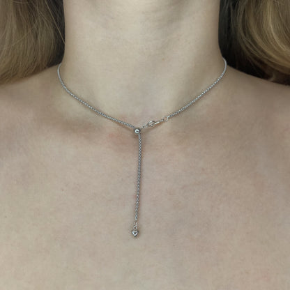 Sidabrinės 55 cm Coreana pynimo grandinėlės