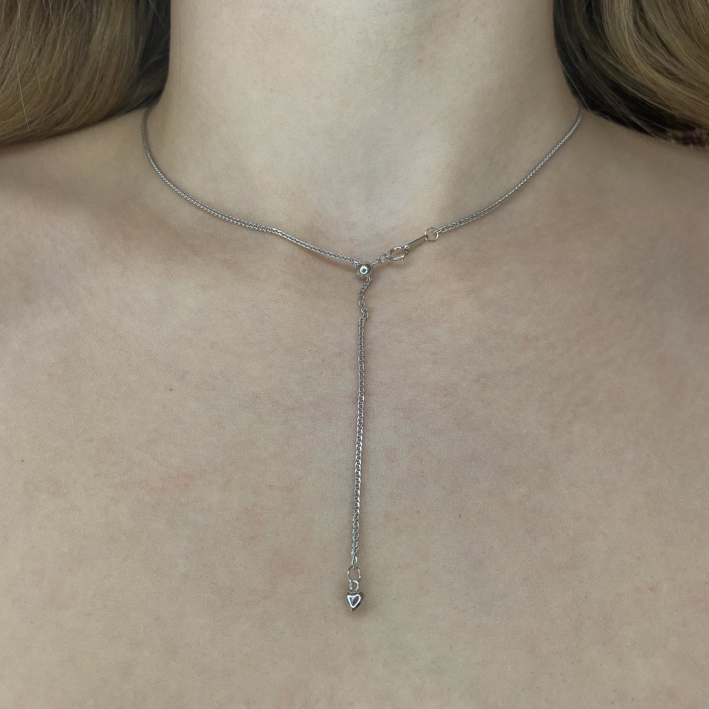 Sidabrinės 55 cm Chopin pynimo grandinėlės