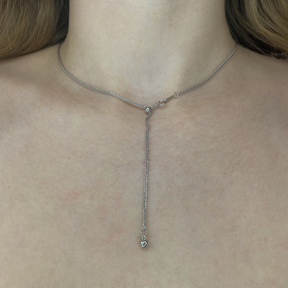 Sidabrinės 55 cm Chopin pynimo grandinėlės